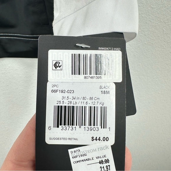 Nike 18 Month Full Zip Track Jacket White Black Logo NWT Casual Classic - Picture 2 of 5